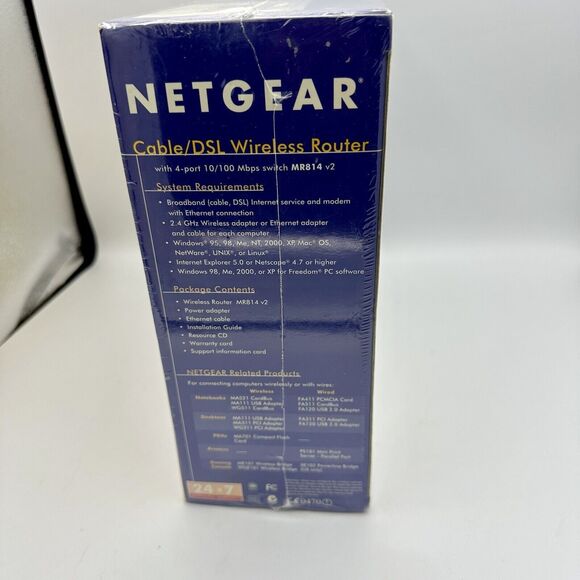 NEW SEALED Netgear MR814 V2 11 Mbps 4-Port 10/100 Wireless B Router *READ* - Picture 2 of 7